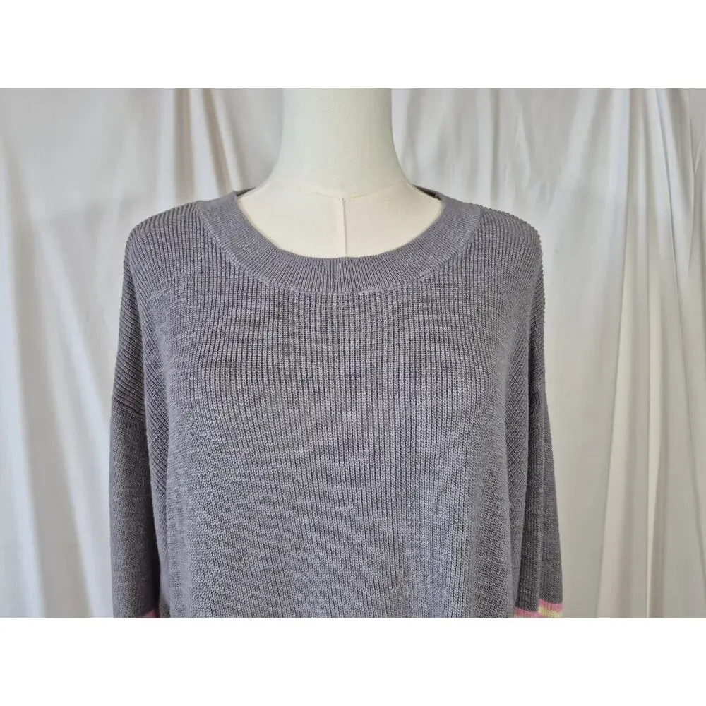 Free People Beach Mariner Striped Cotton Blend Sweater Small - Picture 5 of 12